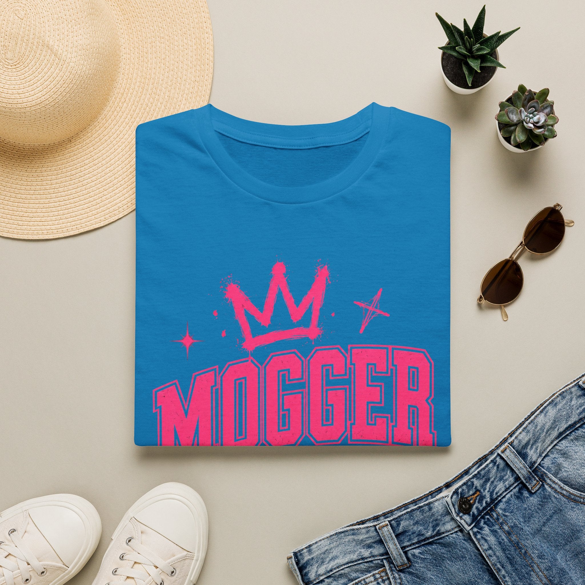 Mogger Princess T‑Shirt — Pink Crown Graphic Tee