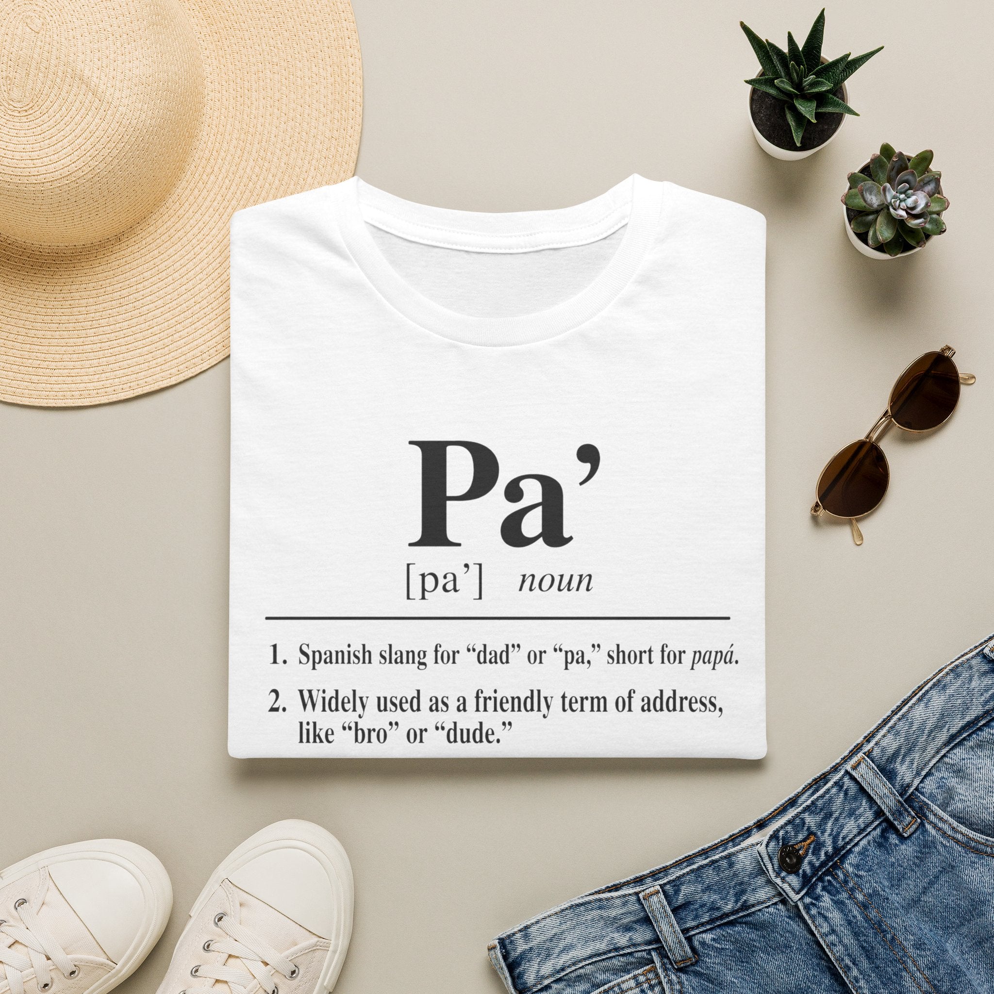 Pa' Definition T-Shirt — Spanish Slang 'Pa' Dad/Bro' Casual Tee
