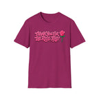 T-Shirt — "Thank You for the Rose Toys!" Pink Graffiti Floral Tee