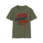 Rage Bait Farmer T-Shirt — Funny Meme Political Humor Tee