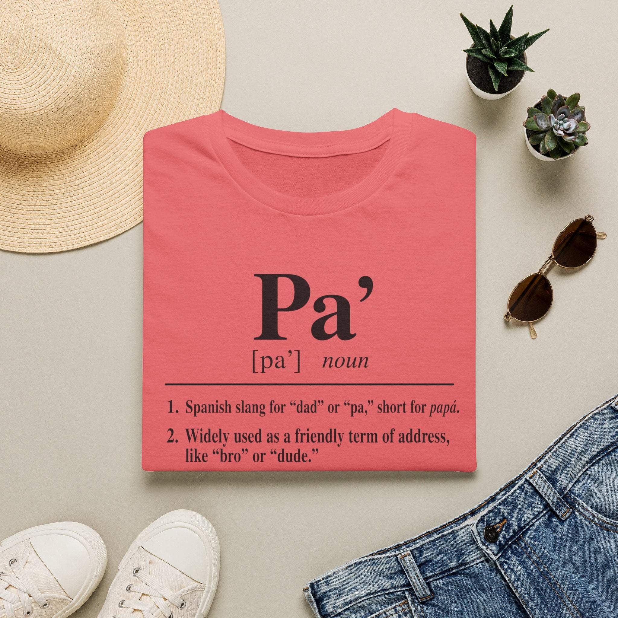 Pa' Definition T-Shirt — Spanish Slang 'Pa' Dad/Bro' Casual Tee
