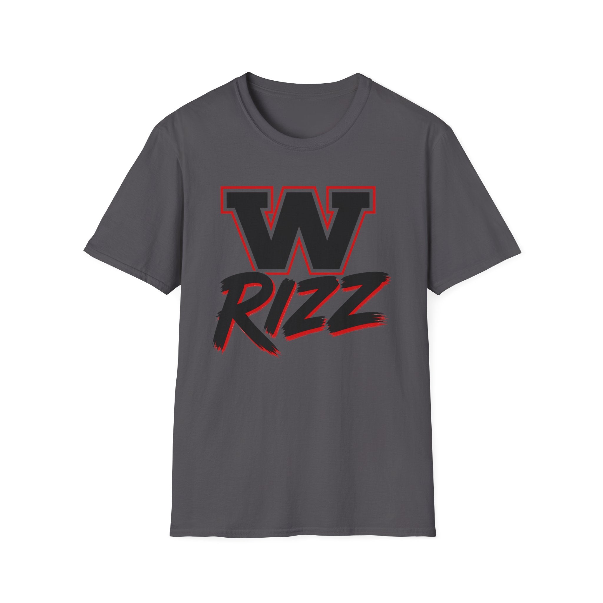 W Rizz Graphic Tee — Bold Varsity Lettering Shirt