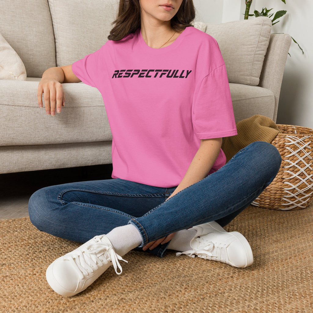 Respectfully T-Shirt — Minimal Bold Text Tee