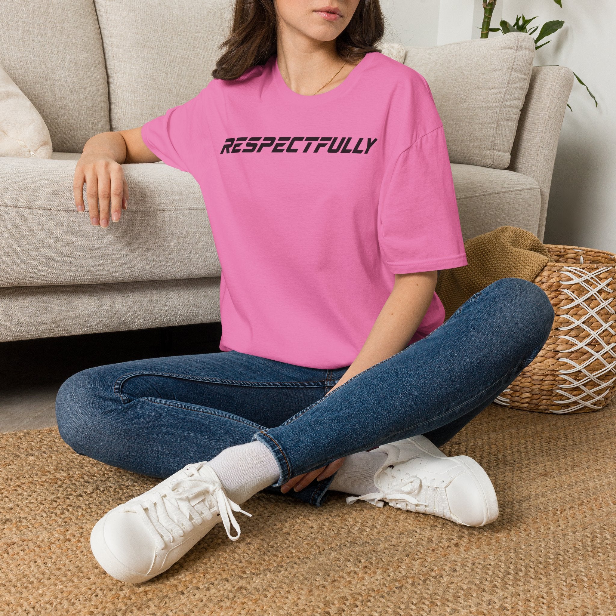 Respectfully T-Shirt — Minimal Bold Text Tee