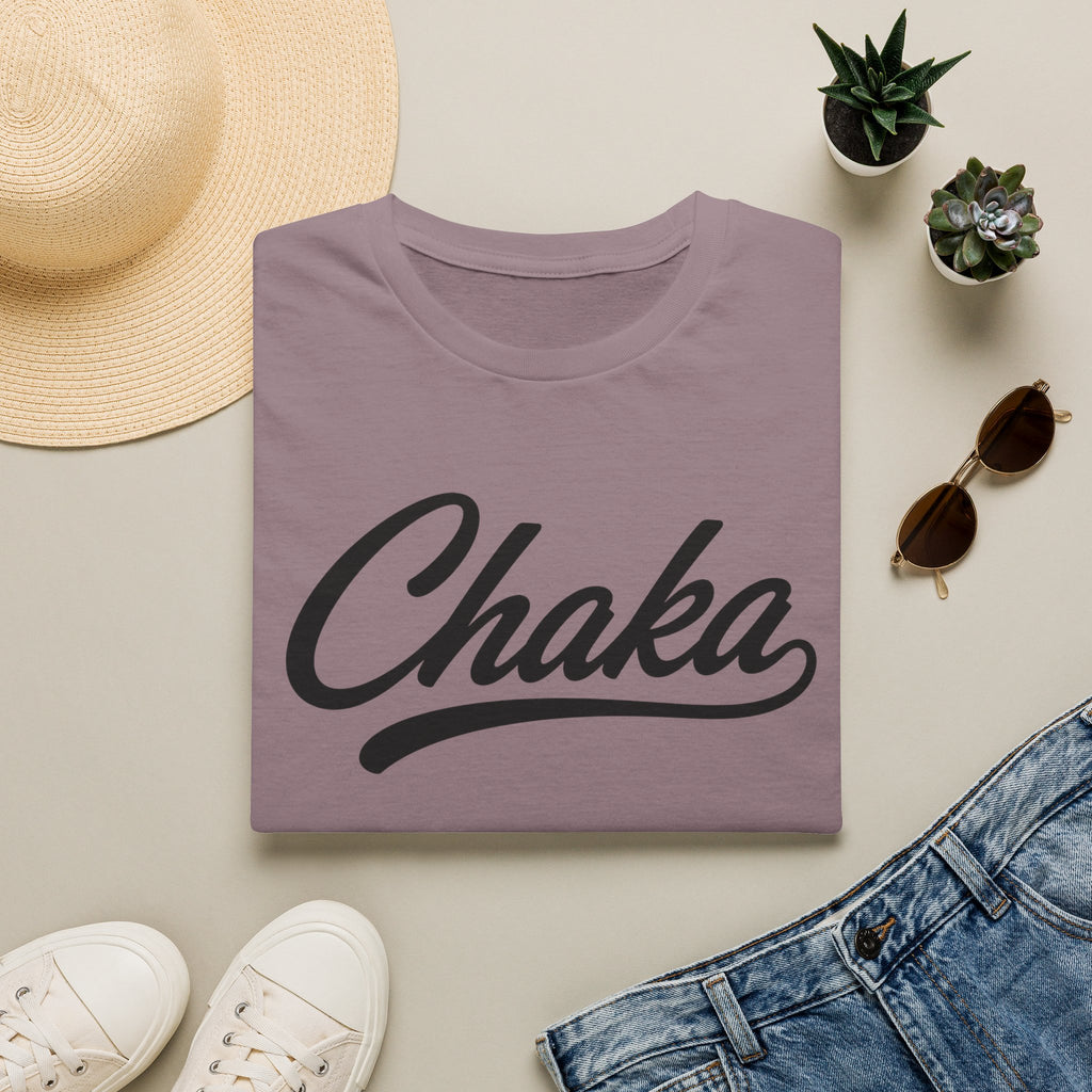Chaka Script T-Shirt — Retro Cursive Logo Tee