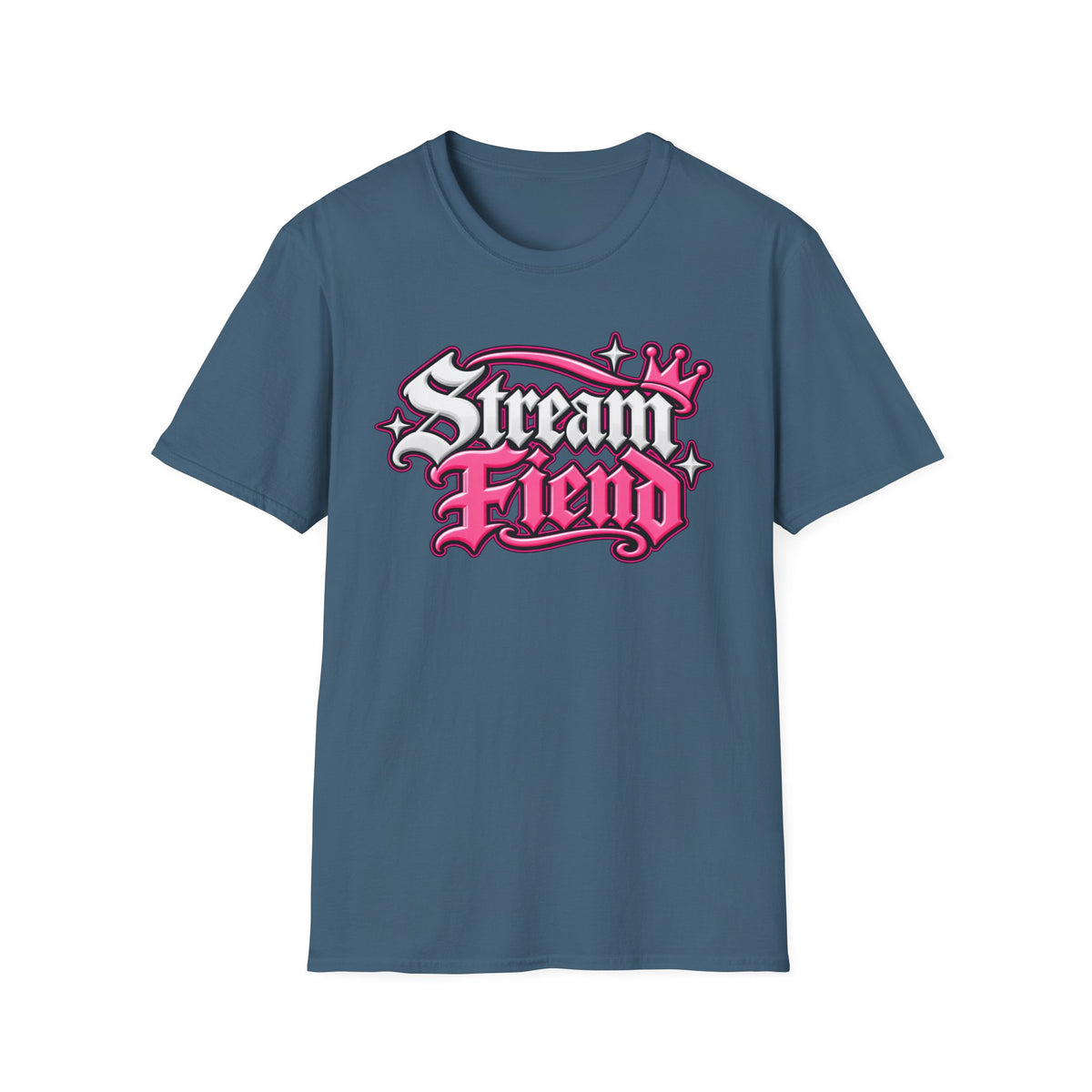 Stream Fiend Graphic Tee — Pink Retro Gamer Streaming Shirt