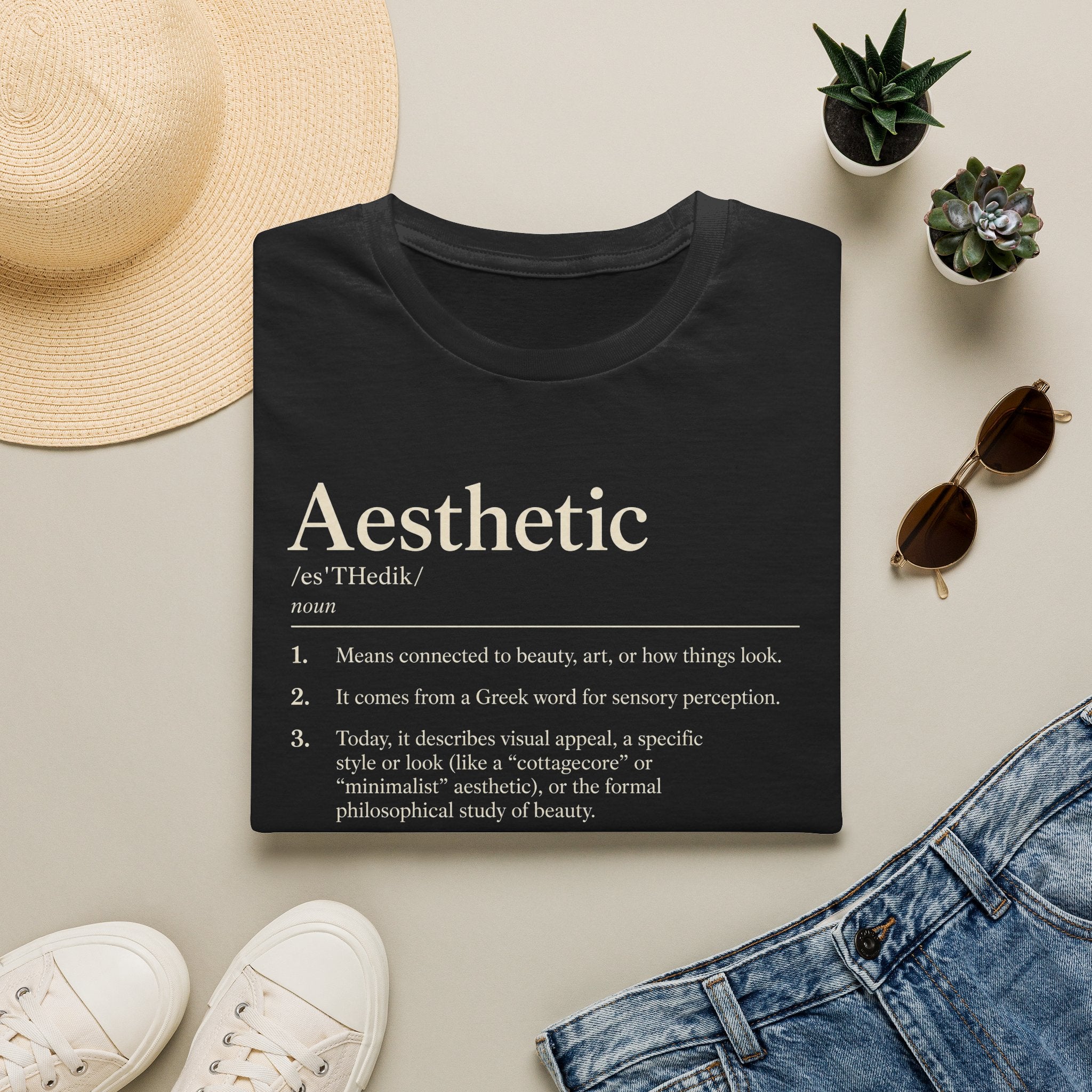 Aesthetic Definition T-Shirt — Feminine Graphic Tee with Dictionary-Style Print