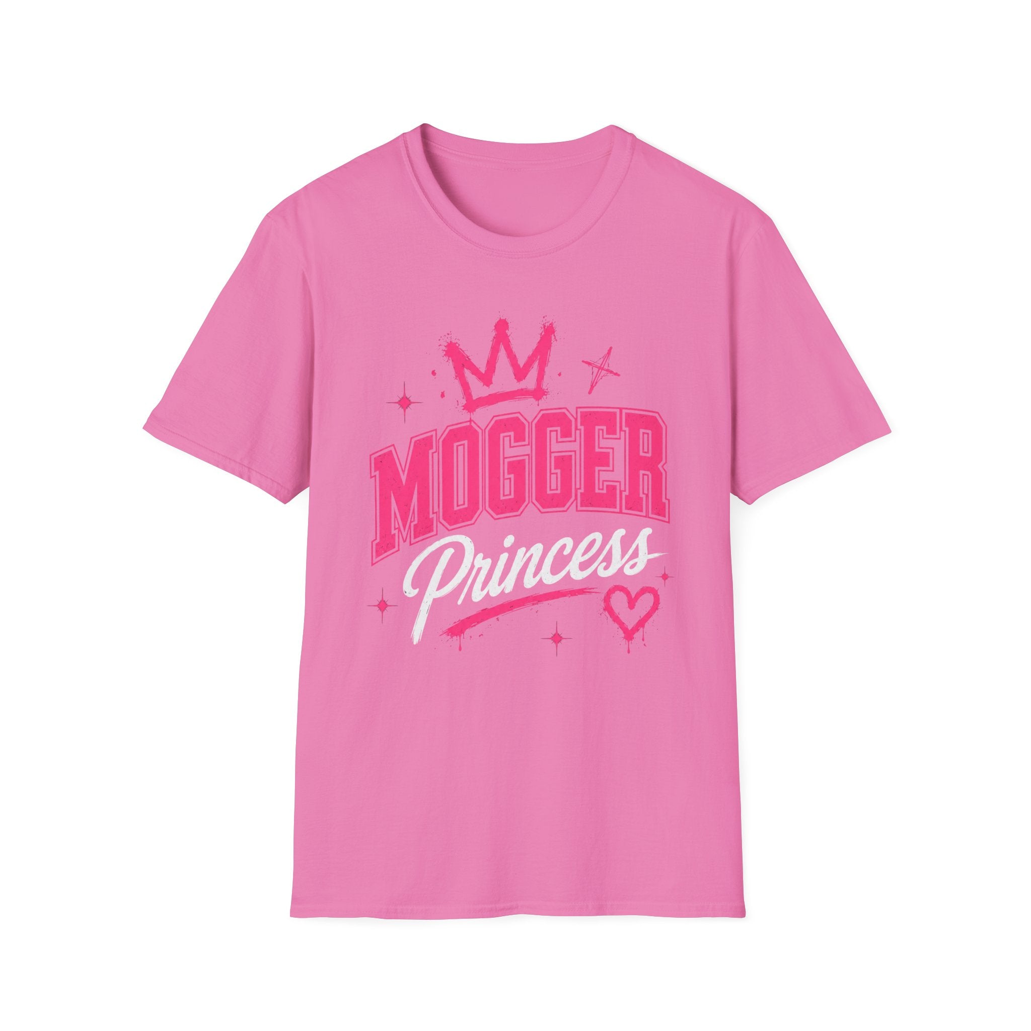 Mogger Princess T‑Shirt — Pink Crown Graphic Tee