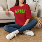 WATCH Graphic T-Shirt — Retro Pixel Green Statement Tee