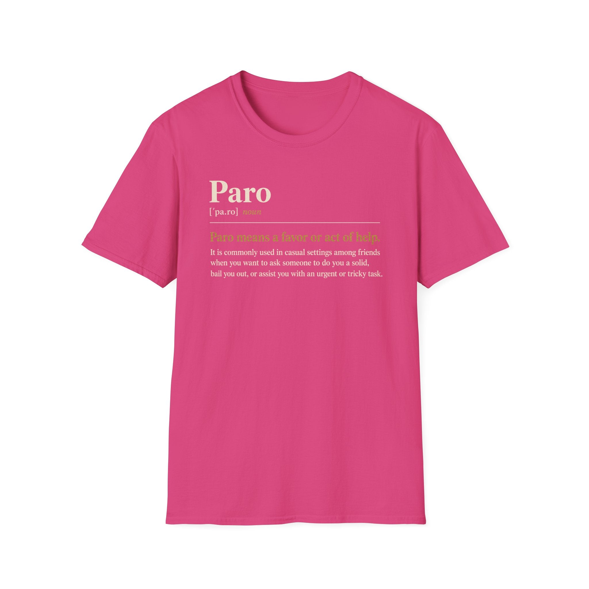 Paro Definition T-Shirt — Casual Slang Dictionary Tee