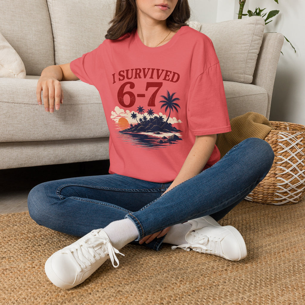 I Survived 6-7 T-Shirt — Retro Island Vacation Survivor Tee