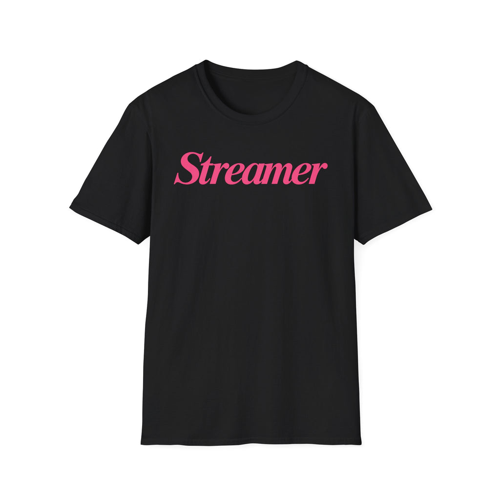 Streamer T‑Shirt — Pink Script Logo