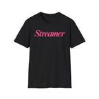 Streamer T‑Shirt — Pink Script Logo