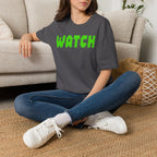 WATCH Graphic T-Shirt — Retro Pixel Green Statement Tee