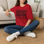 Content Creator Support Group T-Shirt — Bold Typography Tee for Creators