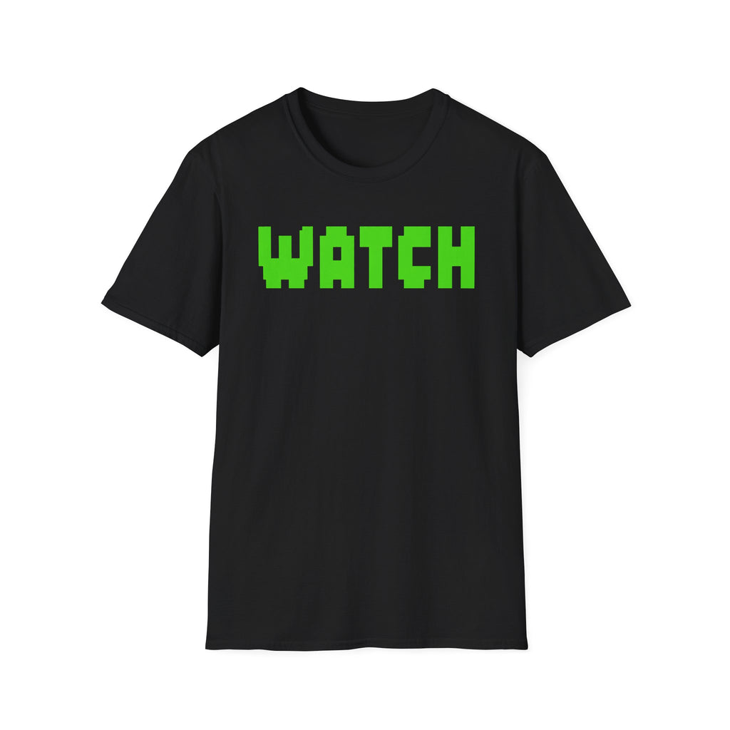 WATCH Graphic T-Shirt — Retro Pixel Green Statement Tee