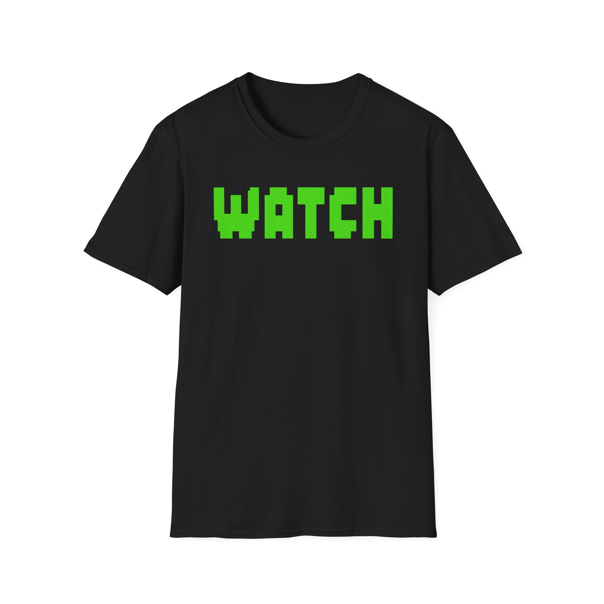 WATCH Graphic T-Shirt — Retro Pixel Green Statement Tee