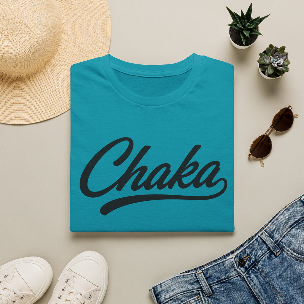 Chaka Script T-Shirt — Retro Cursive Logo Tee