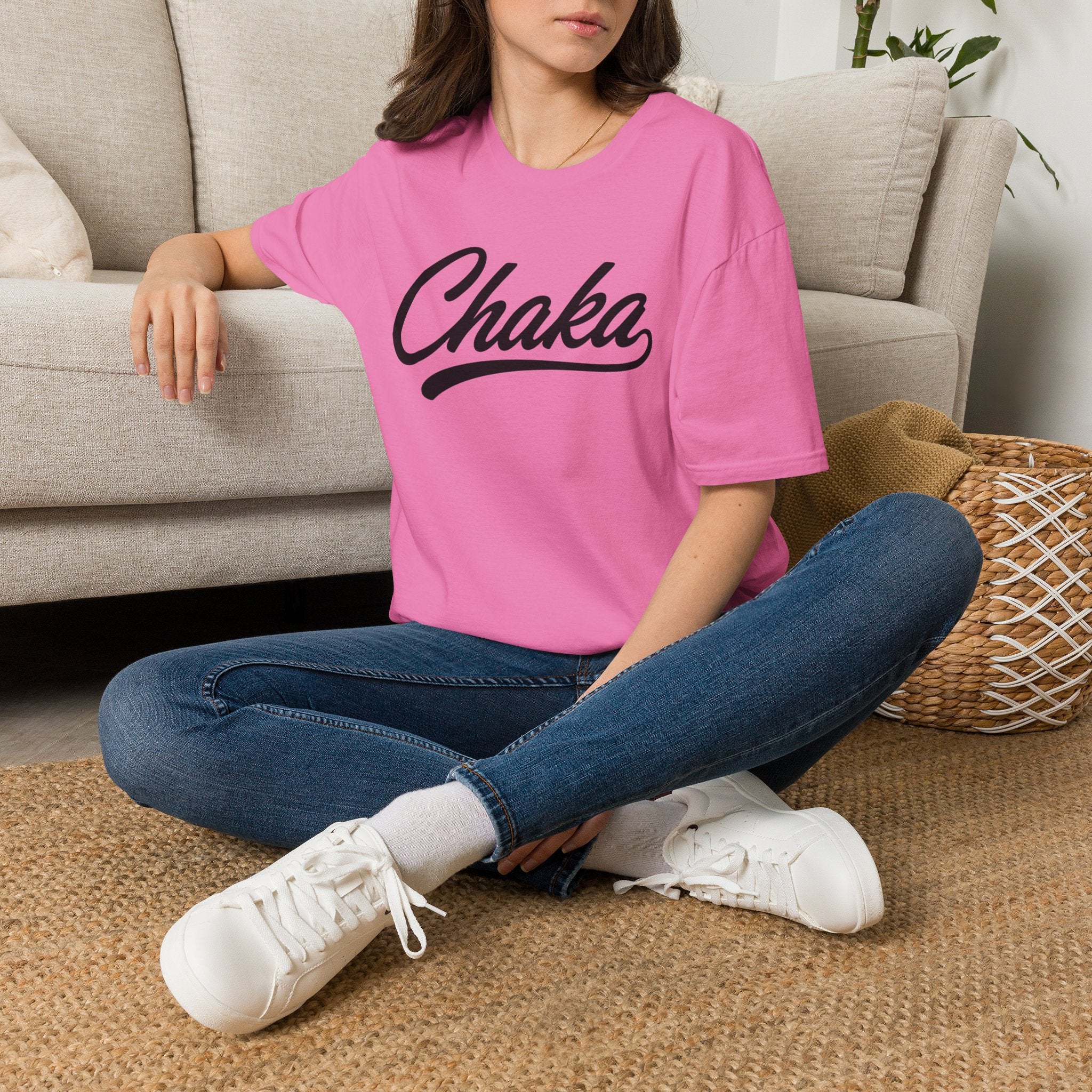Chaka Script T-Shirt — Retro Cursive Logo Tee