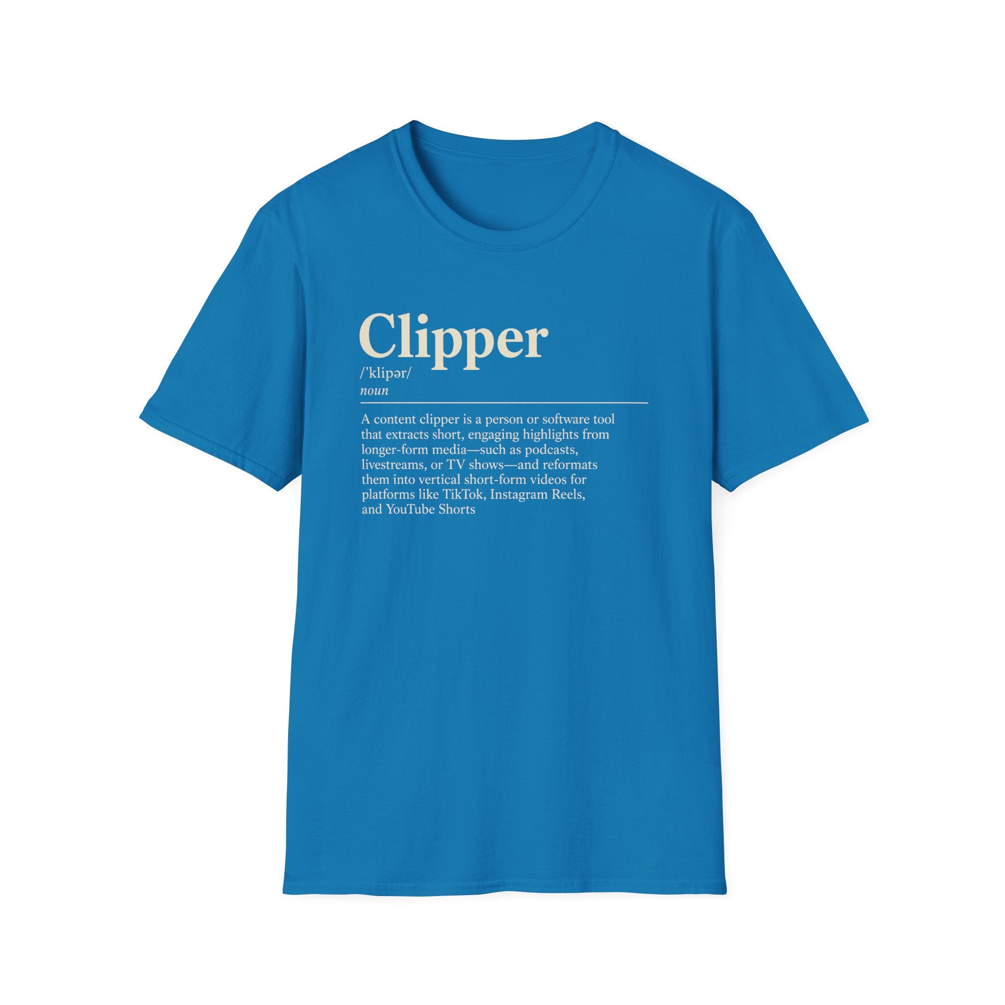 Clipper Definition T-Shirt — Content Creator Dictionary Tee