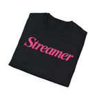 Streamer T‑Shirt — Pink Script Logo