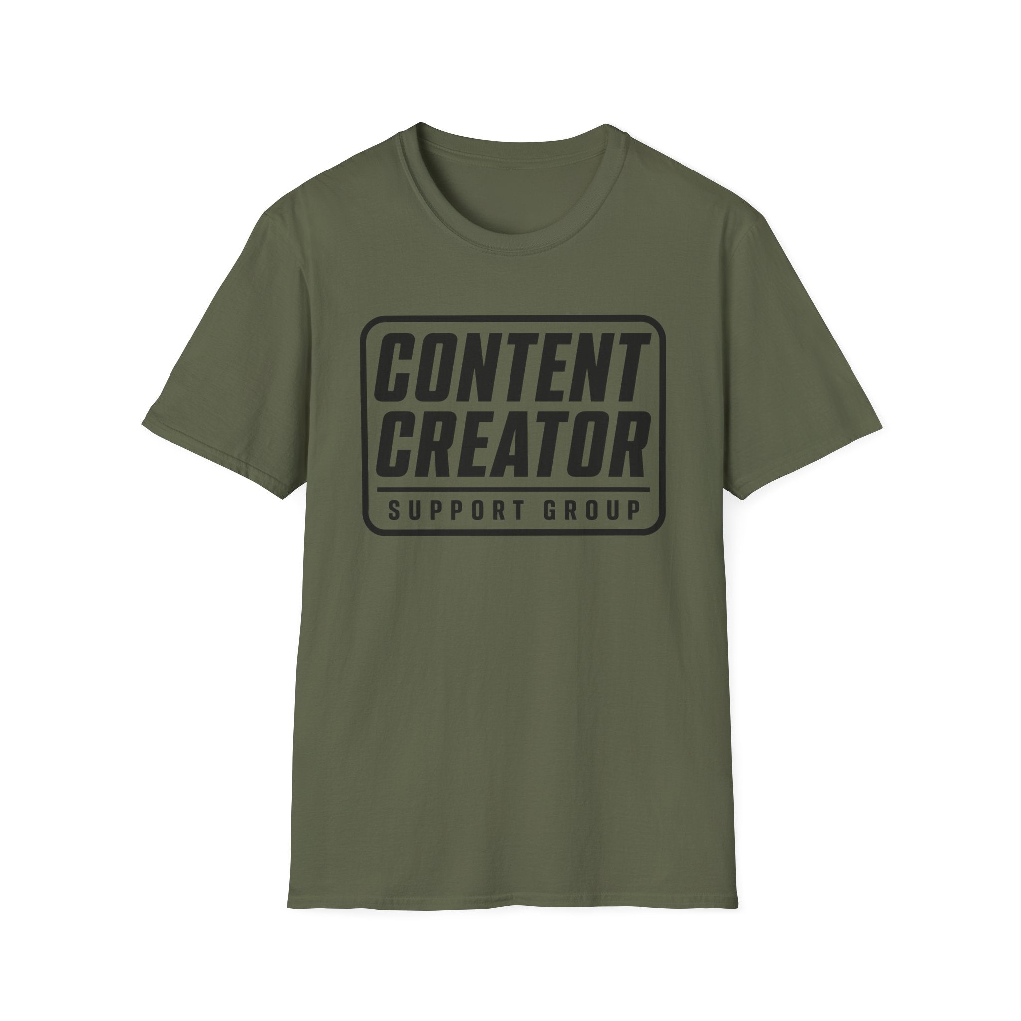 Content Creator Support Group T-Shirt — Bold Typography Tee for Creators