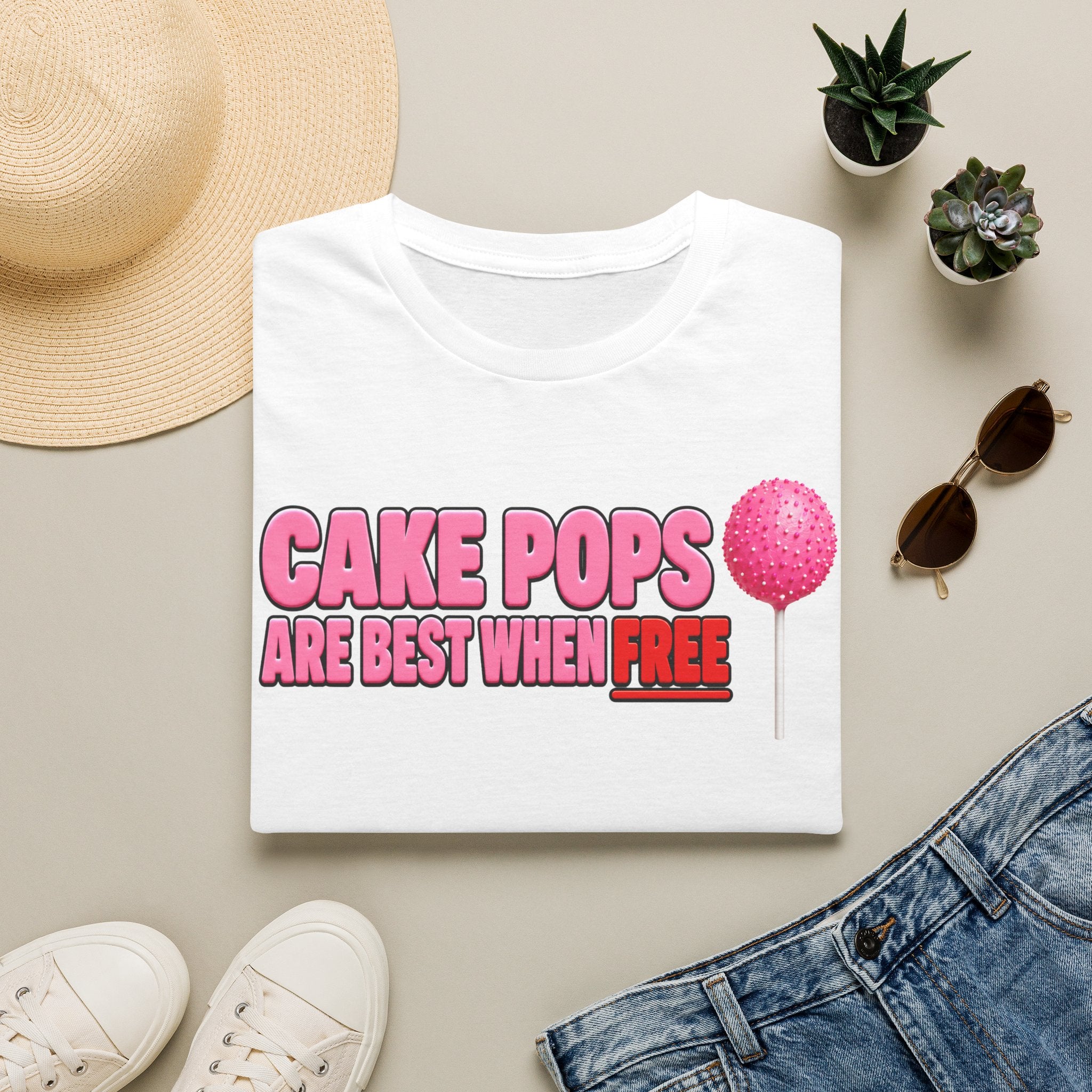 No Free Cakepops T‑Shirt — Funny Dessert Lover Graphic Tee