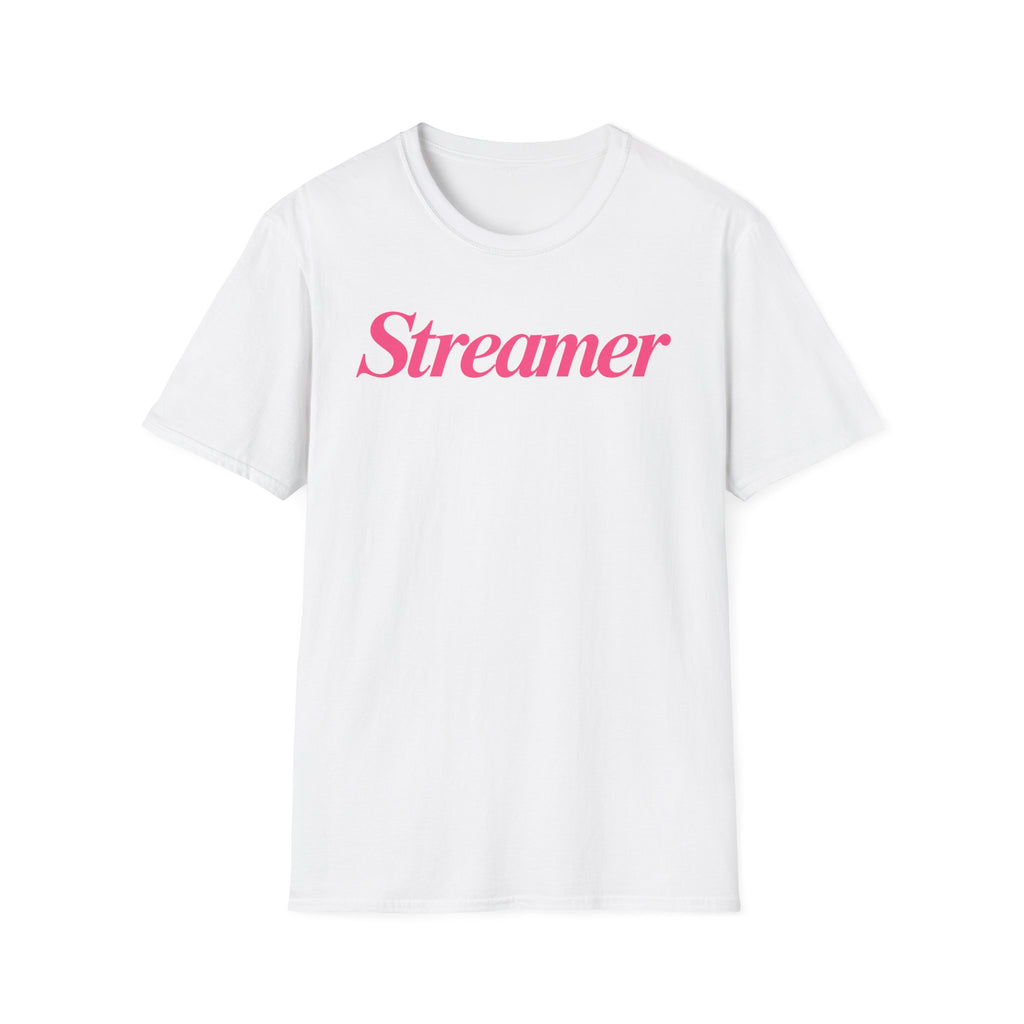 Streamer T‑Shirt — Pink Script Logo