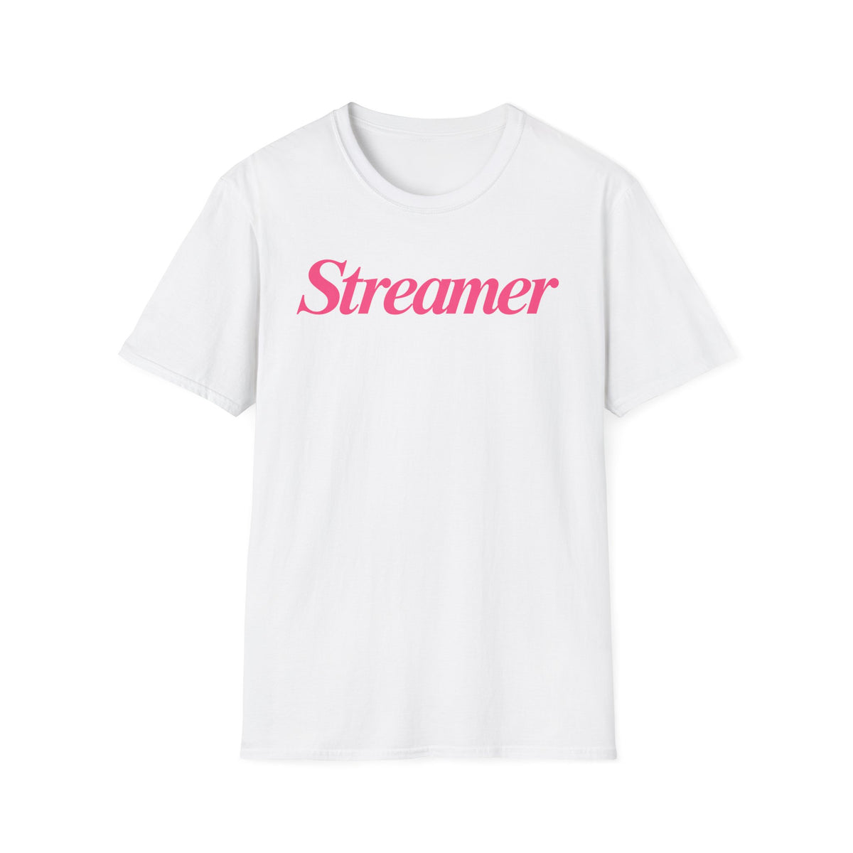 Streamer T‑Shirt — Pink Script Logo