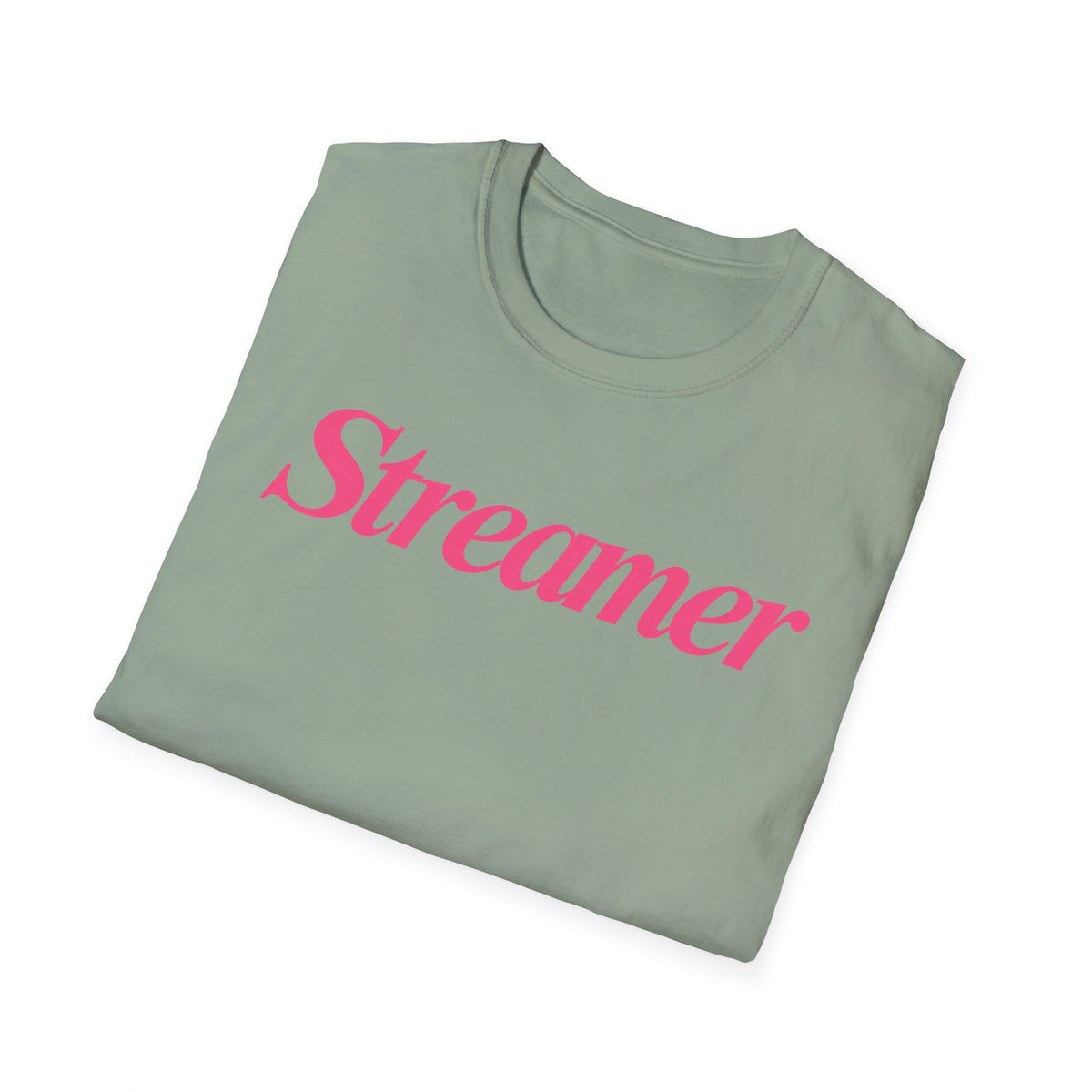 Streamer T‑Shirt — Pink Script Logo