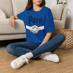 Paro Handshake T-Shirt — Vintage Gothic Script Graphic Tee