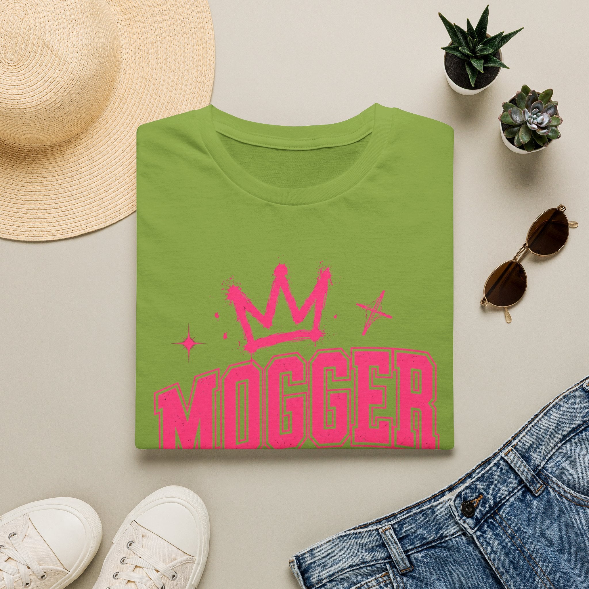 Mogger Princess T‑Shirt — Pink Crown Graphic Tee