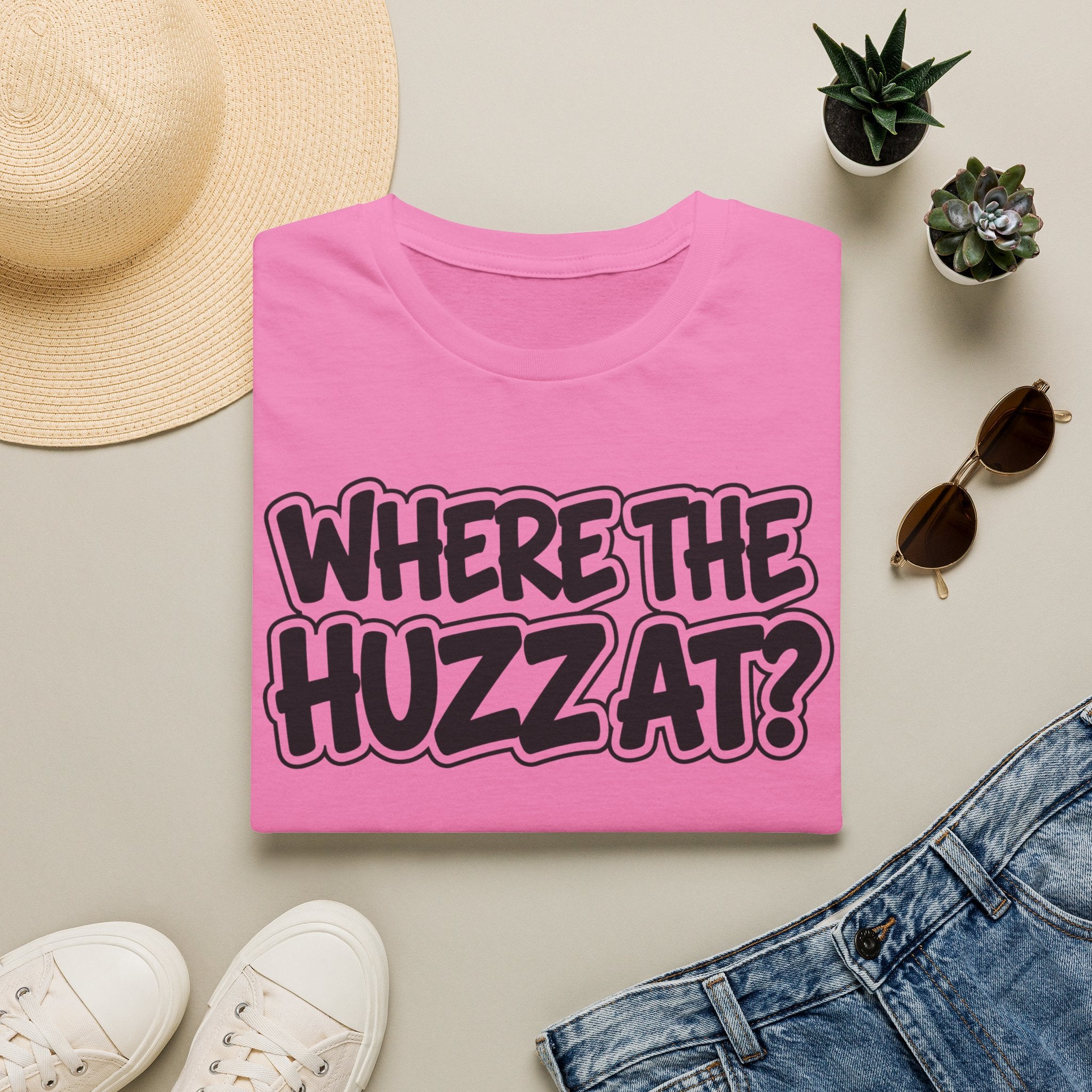 Where The Huzz At? T-Shirt — Playful Graphic Tee