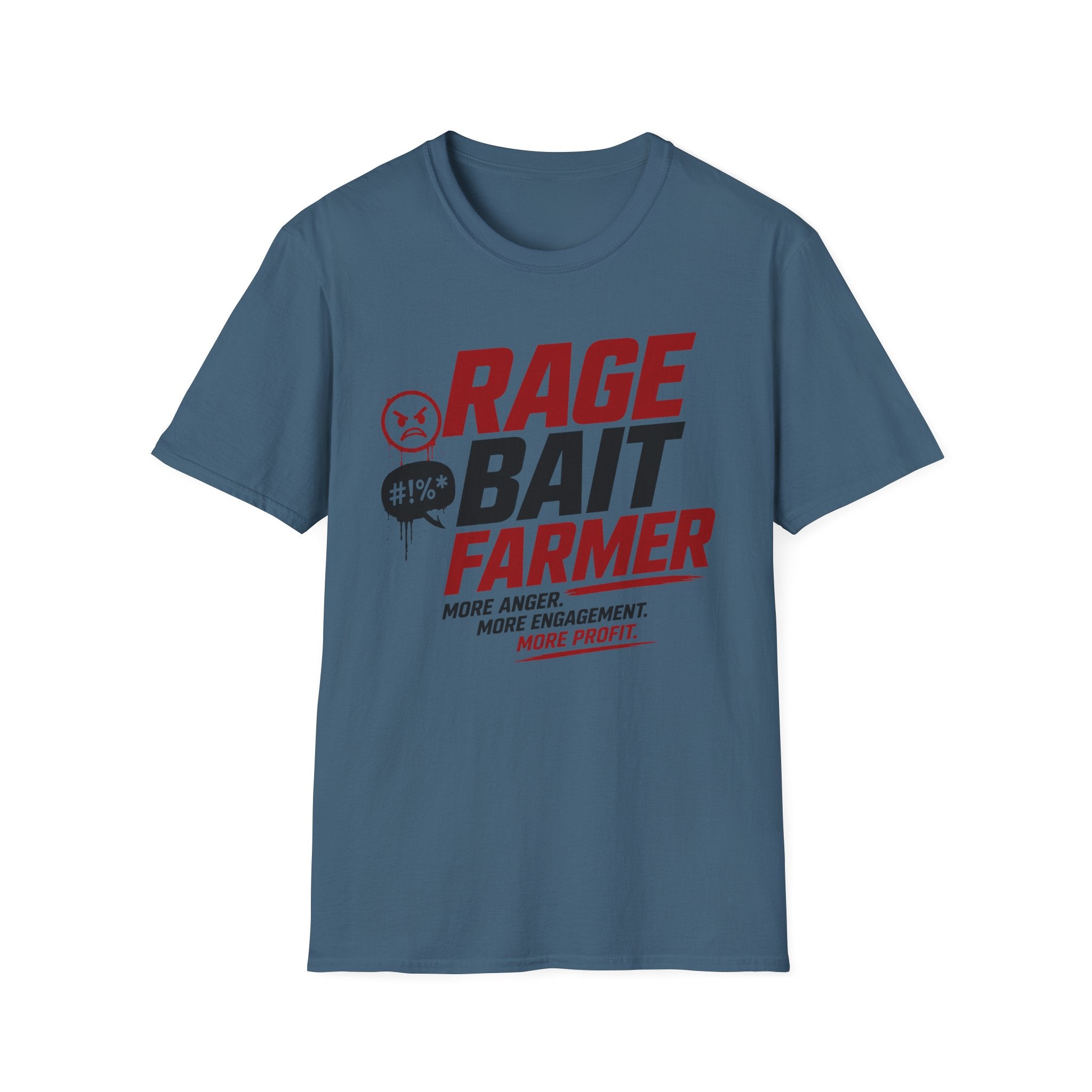 Rage Bait Farmer T-Shirt — Funny Meme Political Humor Tee