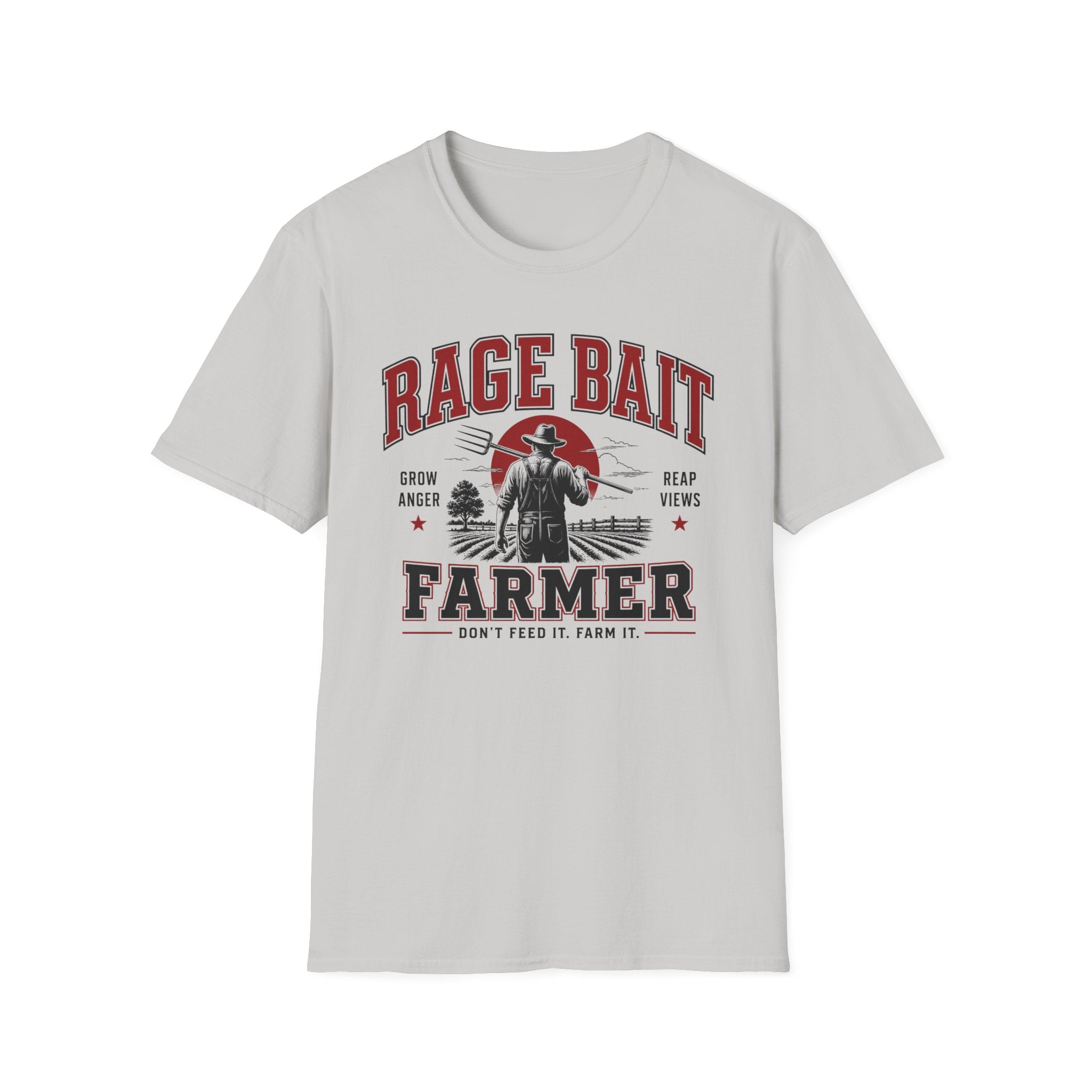 Rage Bait Farmer Graphic T‑Shirt — Grow Anger, Reap Views Vintage Western Tee