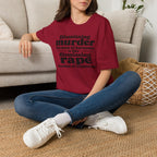 Statement Tee — "Dismissing m because of hormones is like dismissing r because of testosterone"