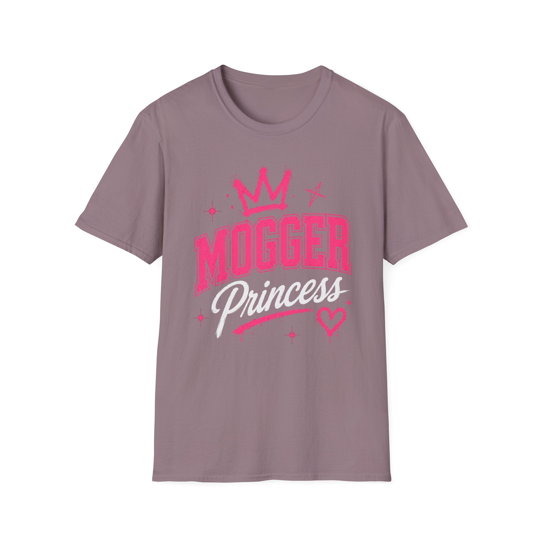 Mogger Princess T‑Shirt — Pink Crown Graphic Tee