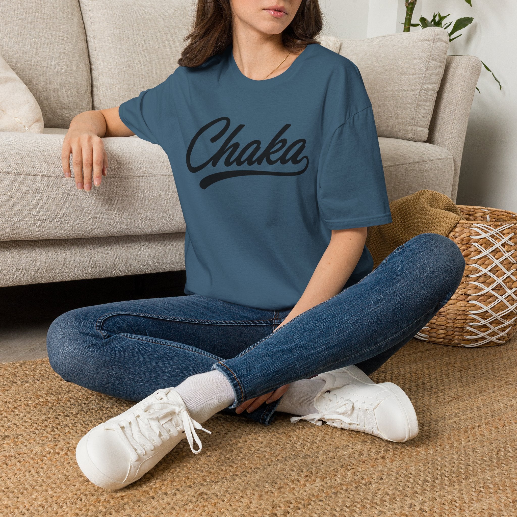 Chaka Script T-Shirt — Retro Cursive Logo Tee