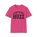 Certified Huzz T‑Shirt — Collegiate Vintage Lettering Tee