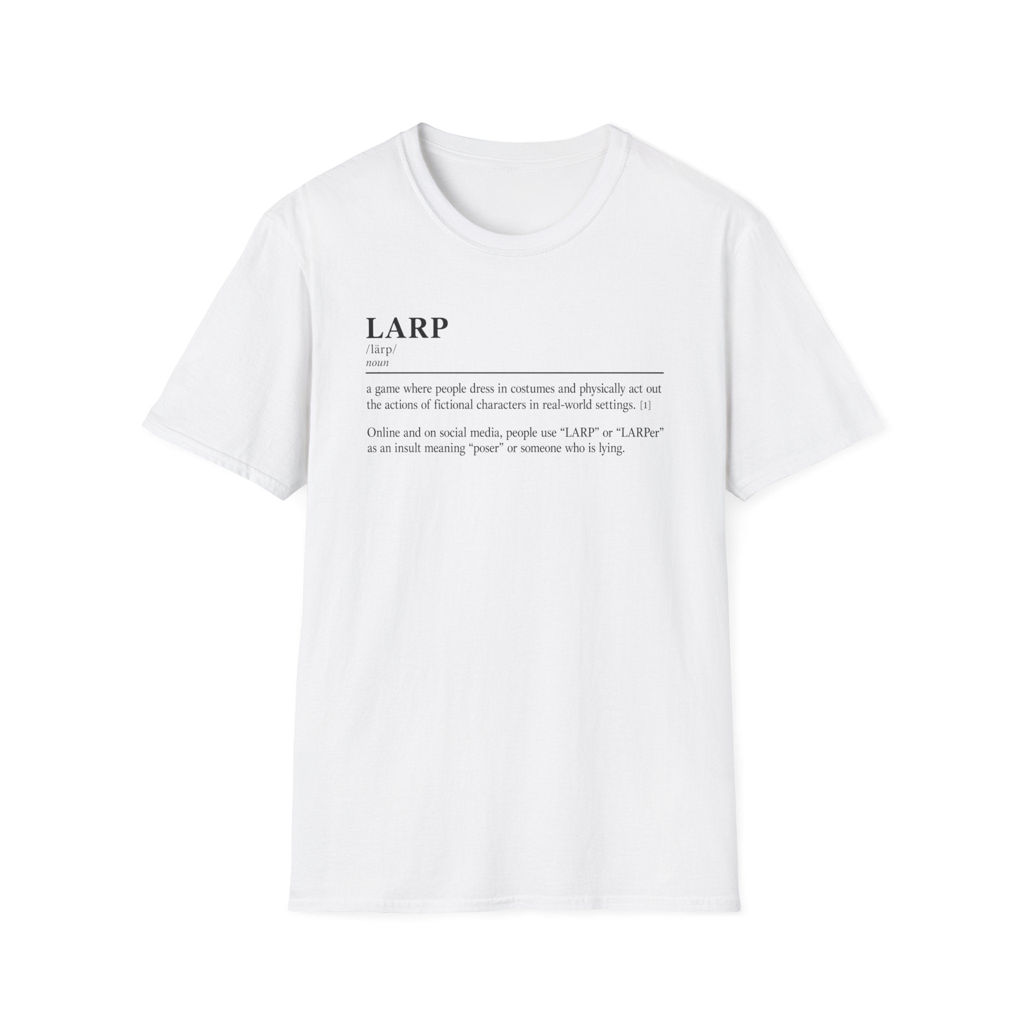 LARP Definition T-Shirt — Minimalist Dictionary Tee for Larpers & Cosplayers