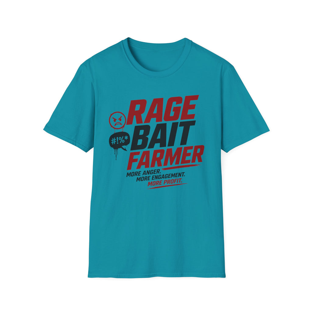 Rage Bait Farmer T-Shirt — Funny Meme Political Humor Tee