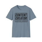 Content Creator Support Group T-Shirt — Bold Typography Tee for Creators