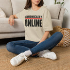 Chronically Online T‑Shirt — Bold Graphic Statement Tee for Social Media Fans
