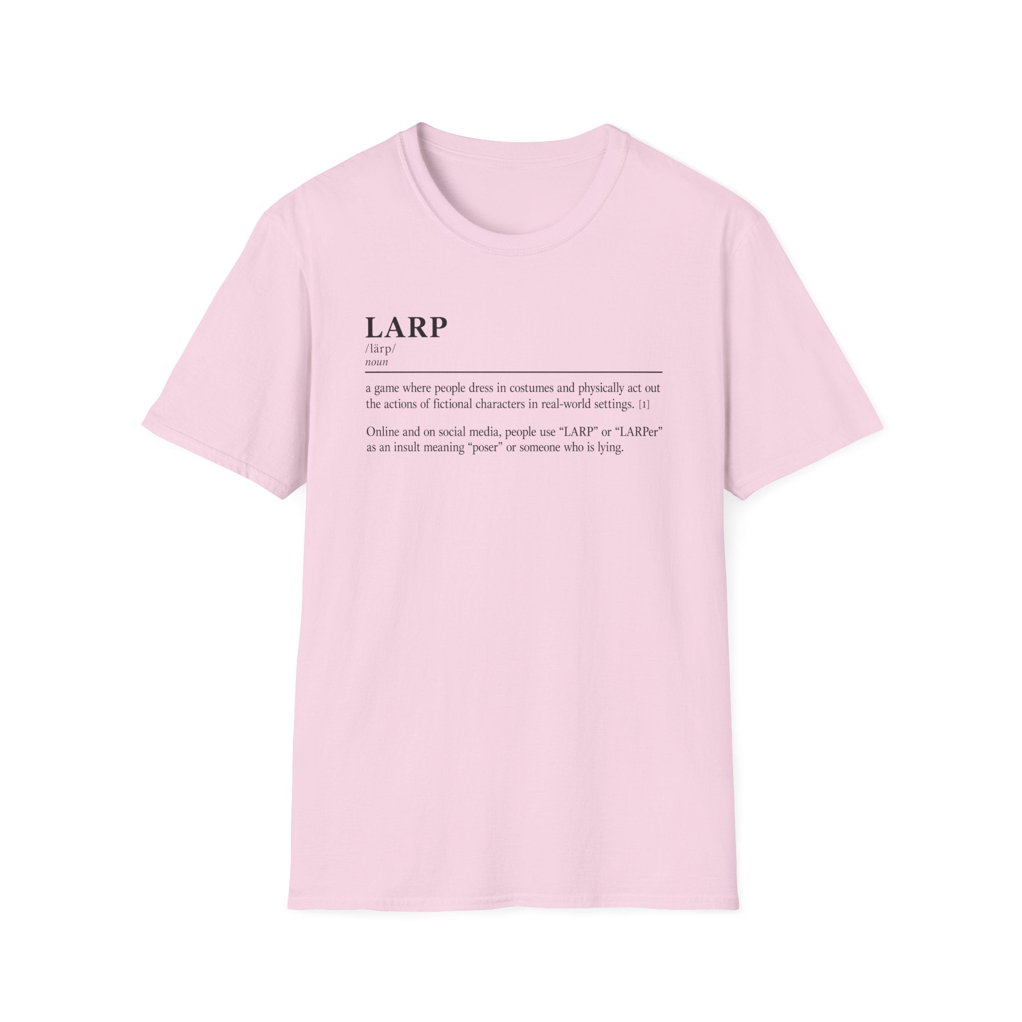 LARP Definition T-Shirt — Minimalist Dictionary Tee for Larpers & Cosplayers
