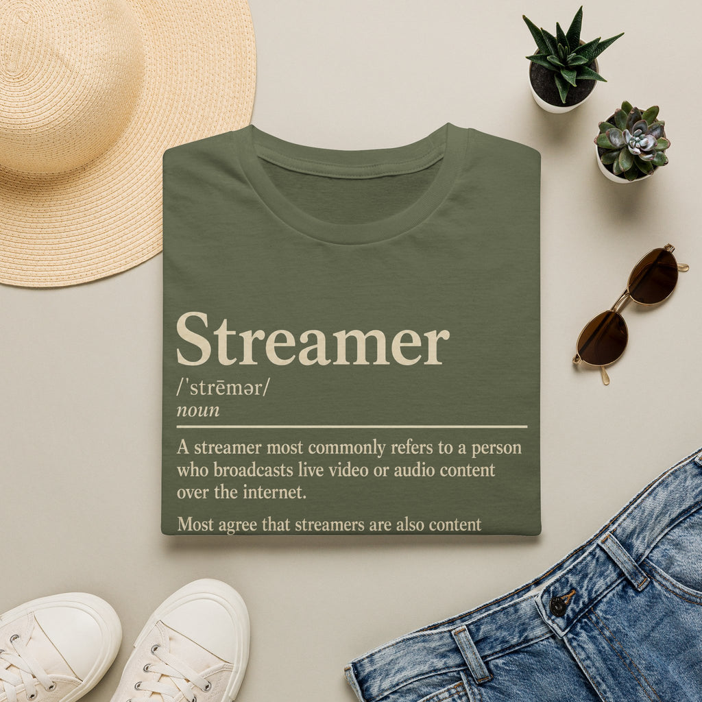 Streamer Definition T-Shirt — Funny Gamer/Content Creator Tee
