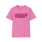 T-Shirt — "Thank You for the Rose Toys!" Pink Graffiti Floral Tee