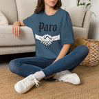 Paro Handshake T-Shirt — Vintage Gothic Script Graphic Tee