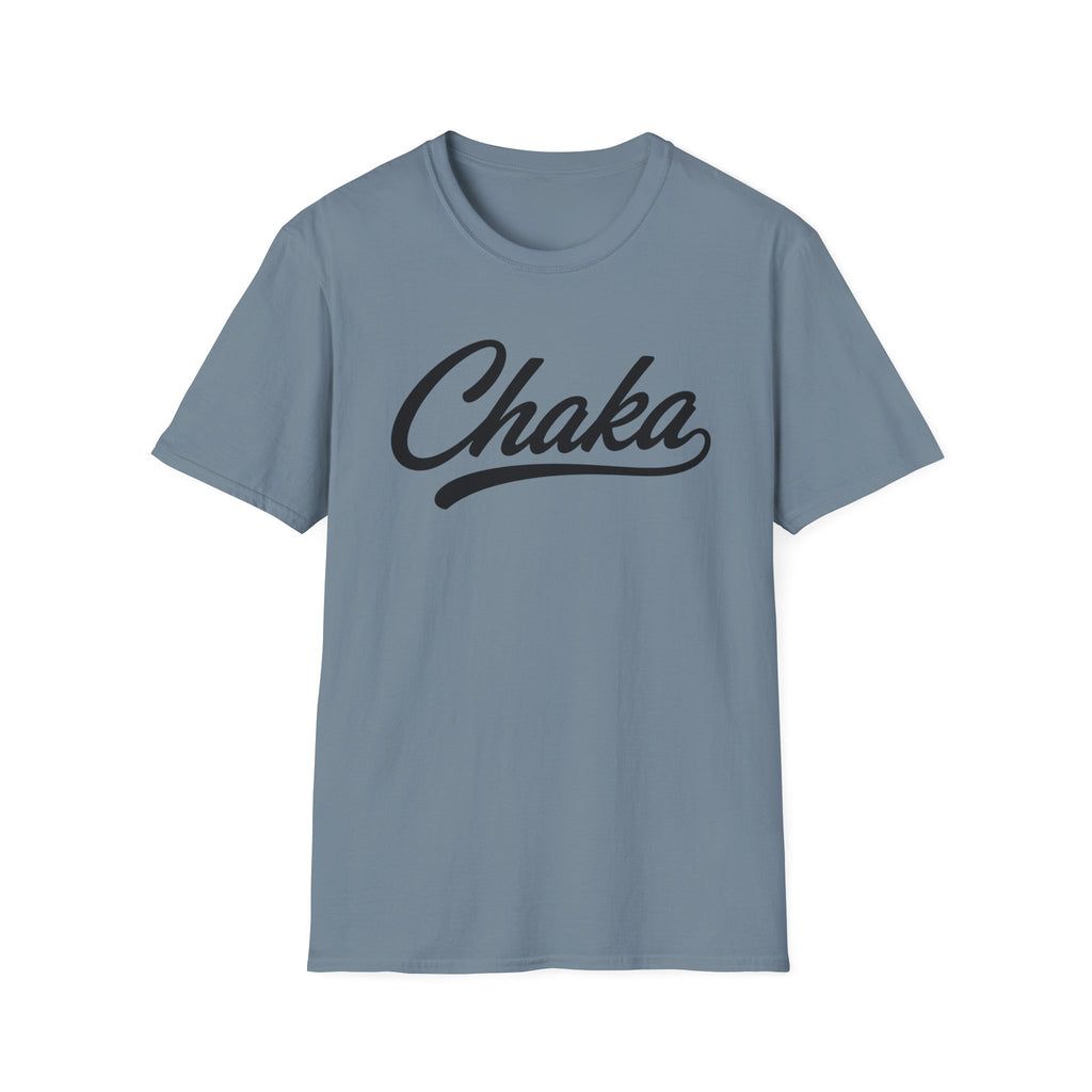 Chaka Script T-Shirt — Retro Cursive Logo Tee