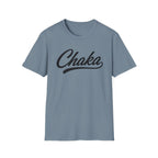 Chaka Script T-Shirt — Retro Cursive Logo Tee