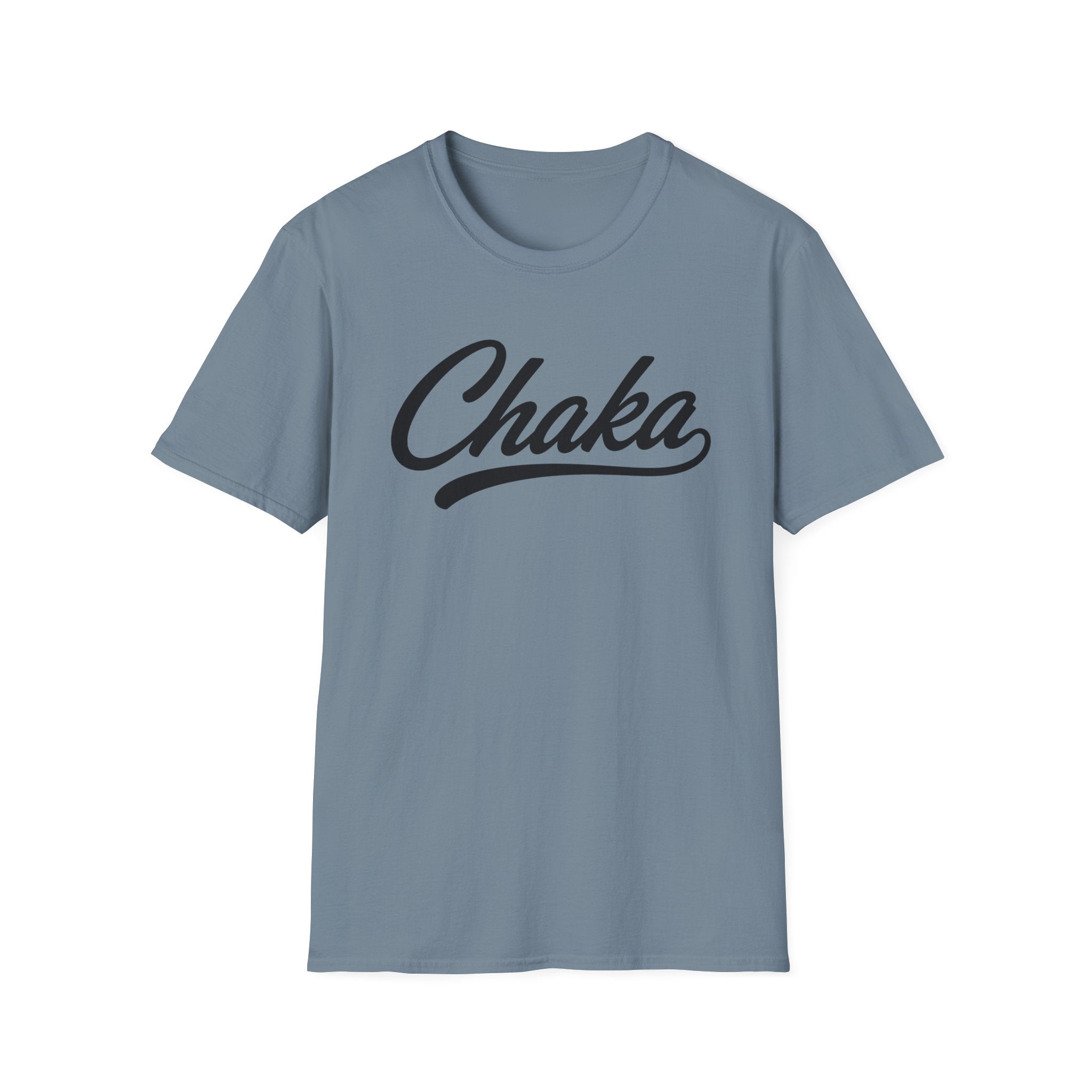 Chaka Script T-Shirt — Retro Cursive Logo Tee